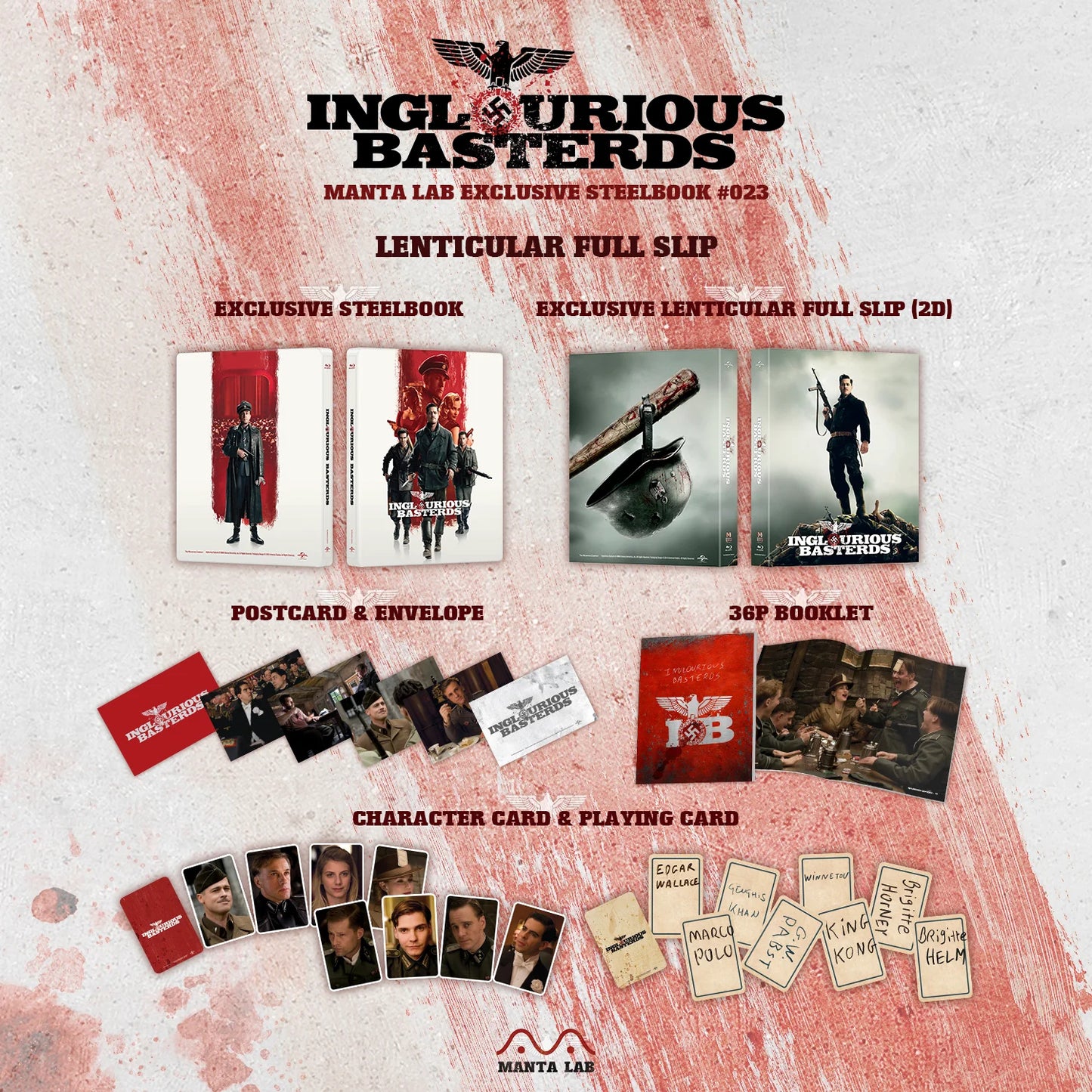 Inglourious Basterds Lenticular SteelBook (ME#23)(Hong Kong)