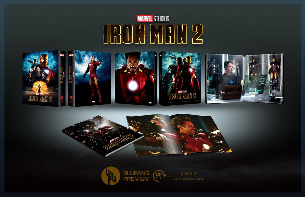 Iron Man 2 Double Lenticular SteelBook (2010)(BP#011)(EMPTY)(China)