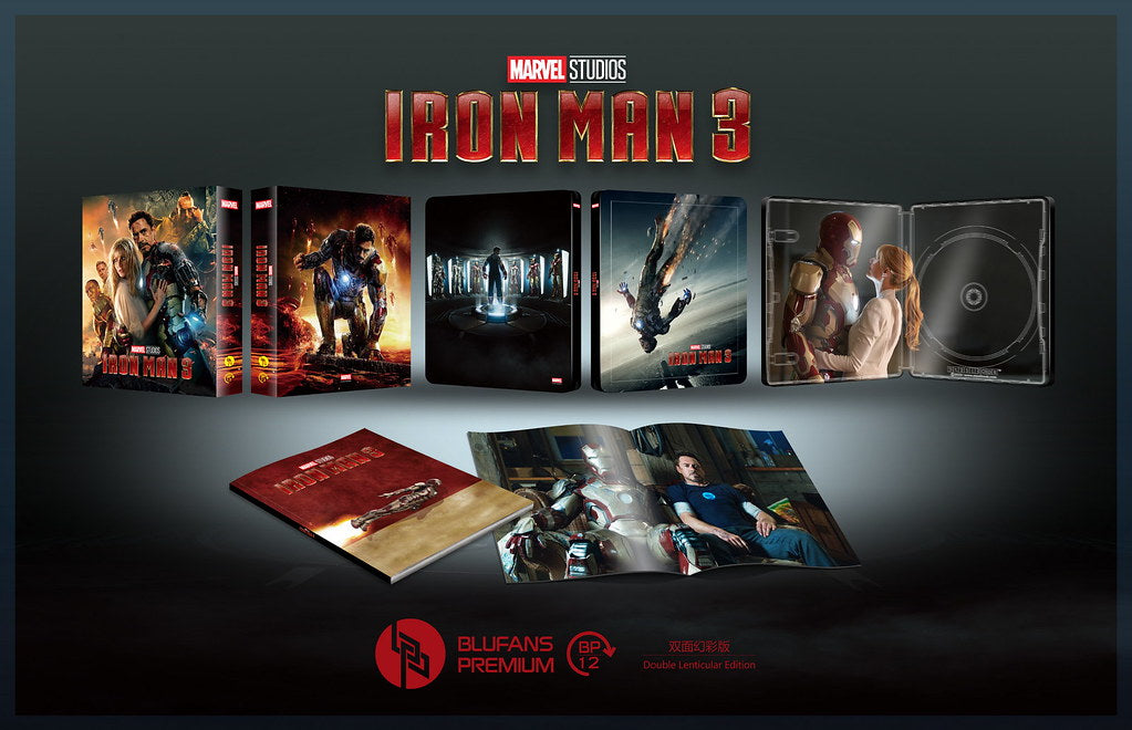 Iron Man 3 Double Lenticular SteelBook (2013)(BP#012)(EMPTY)(China)