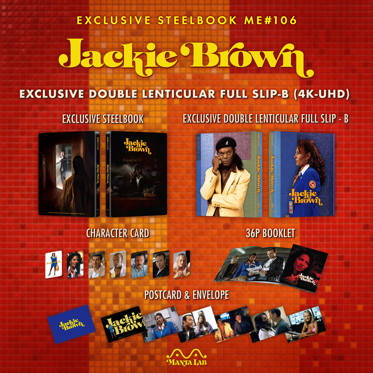 [Pre-Order] Jackie Brown 4K Double Lenticular B SteelBook (ME#106)(Hong Kong)