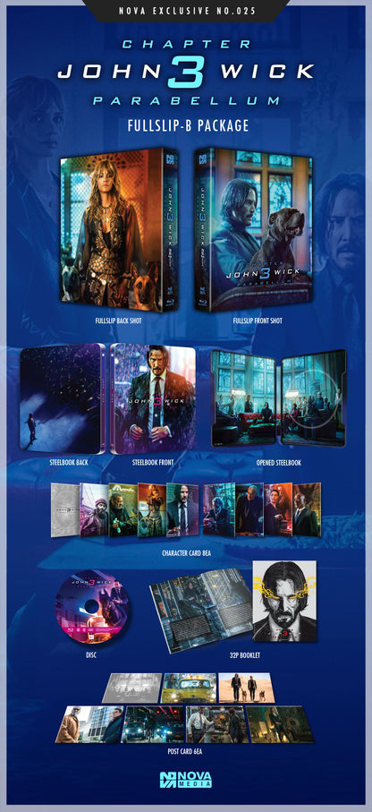 John Wick: Chapter 3 - Parabellum Full Slip B SteelBook (2019)(NE#25)(Korea)