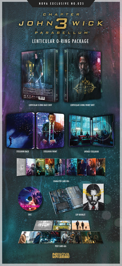 John Wick: Chapter 3 - Parabellum Lenticular SteelBook (2019)(NE#25)(Korea)