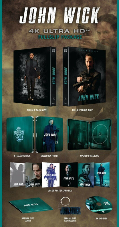 John Wick 4K Full Slip SteelBook (2014)(NE#26)(Korea)