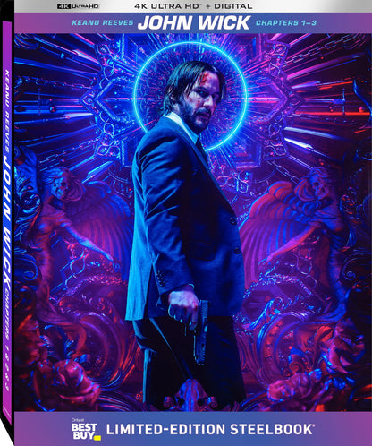 John Wick: Chapters 1-3 4K SteelBook Collection (2014-2019)(Exclusive)