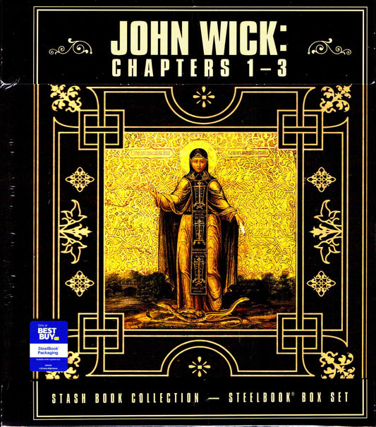 John Wick: Chapters 1-3 4K SteelBook - Stash Book Collection (2014-2019)(Exclusive)