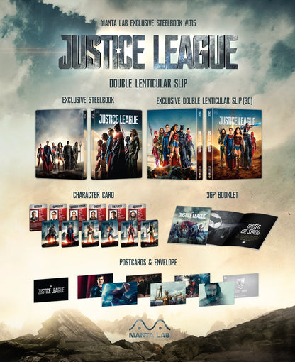 Justice League 3D Double Lenticular SteelBook (ME#15)(2017)(Hong Kong)