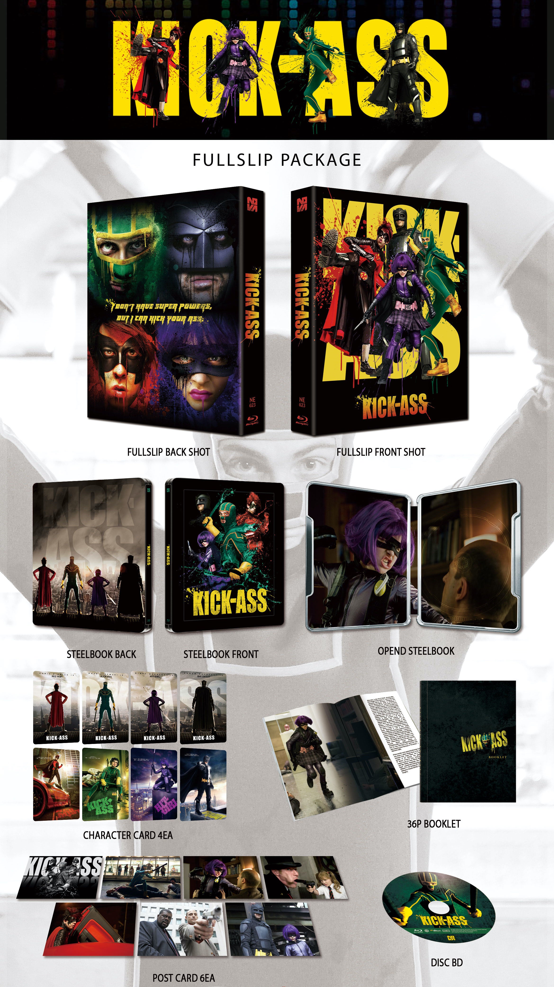 Kick-Ass 1-Click SteelBook (2010)(NE#23)(Korea) – Blurays For Everyone