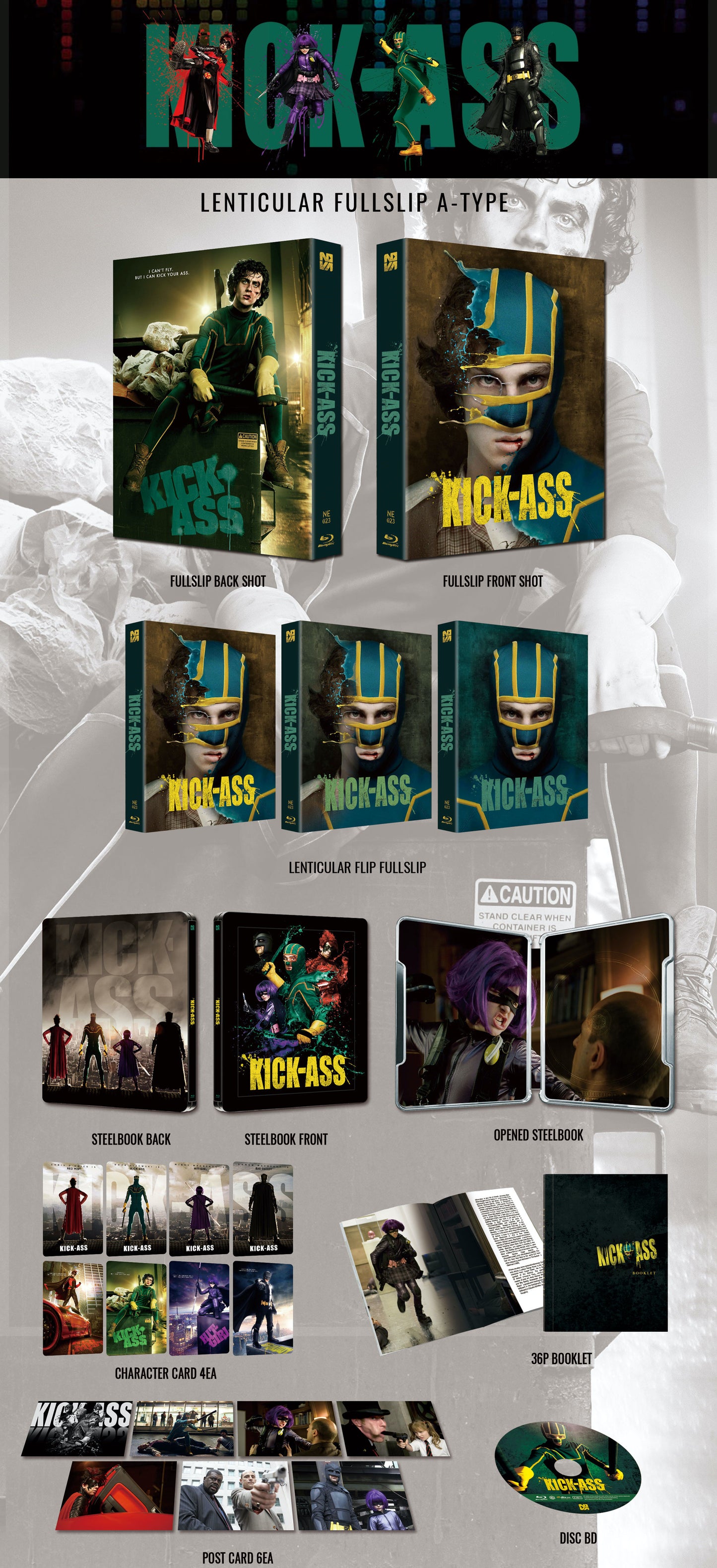 Kick-Ass Lenticular A SteelBook (2010)(NE#23)(Korea)