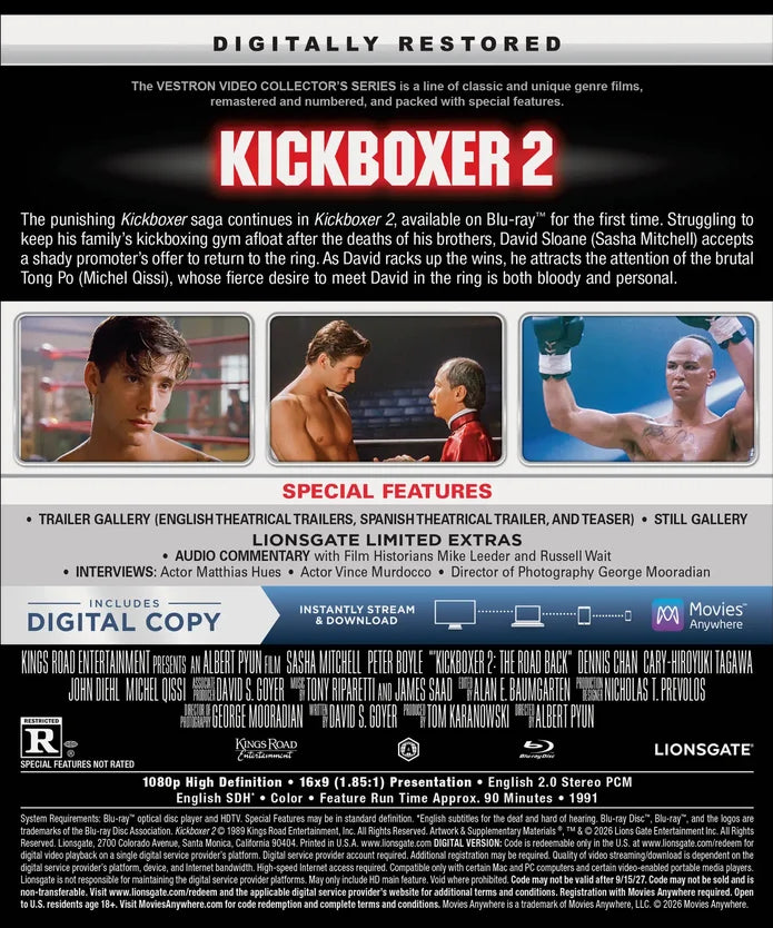 [Pre-Order] Kickboxer 2: Collector's Series #41 (1991)(Exclusive)