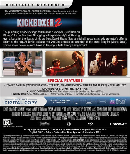 [Pre-Order] Kickboxer 2: Collector's Series #41 (1991)(Exclusive)