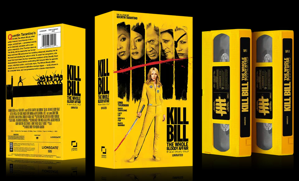 Kill Bill: Volume 1 & 2 - The Whole Bloody Affair VHS - Be Kind, Rewind Edition (2003-2004)(Exclusive)