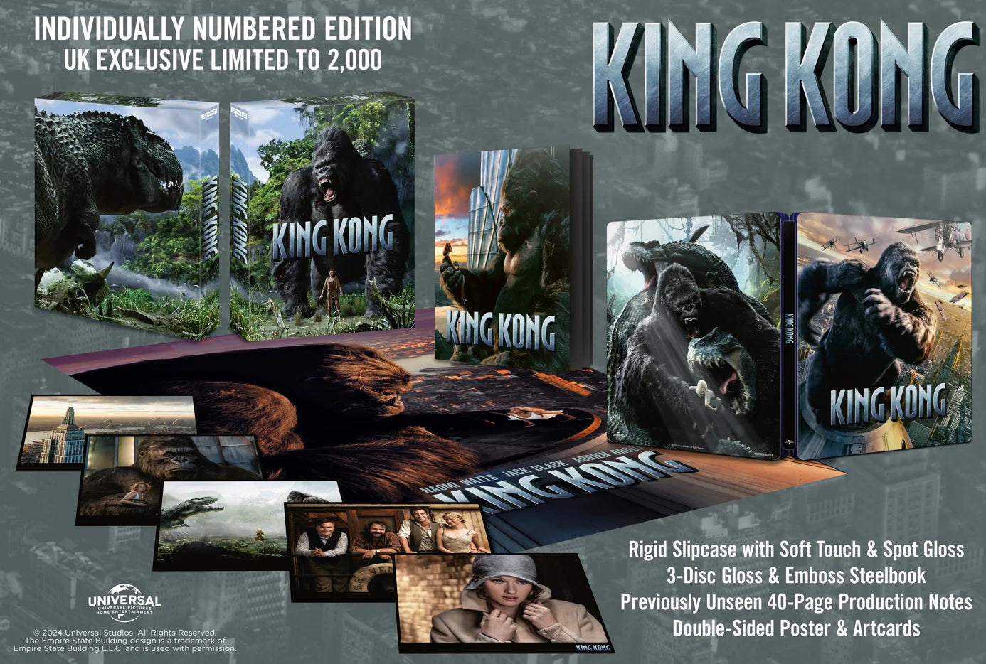 King Kong 4K Full Slip SteelBook: Collector's Edition (2005)(UK)