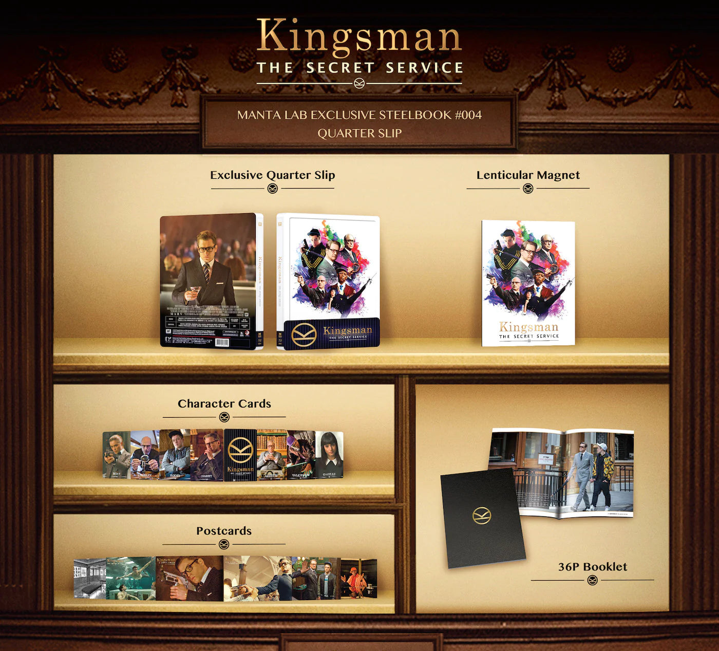 Kingsman: The Secret Service 1/4 Slip SteelBook w/ Lenticular Magnet (ME#04)(Hong Kong)