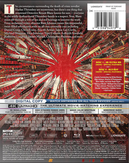 Knives Out 4K SteelBook (Re-release)(Exclusive)