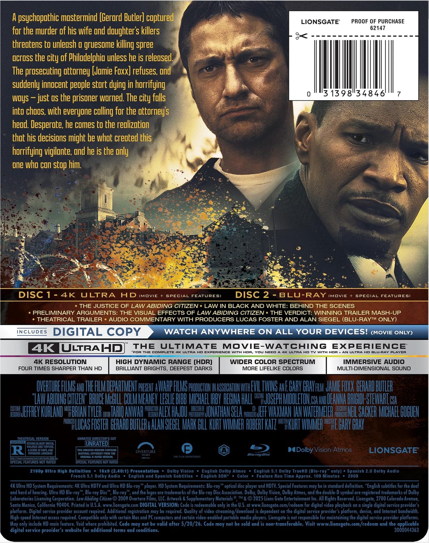 Law Abiding Citizen 4K SteelBook (Exclusive)