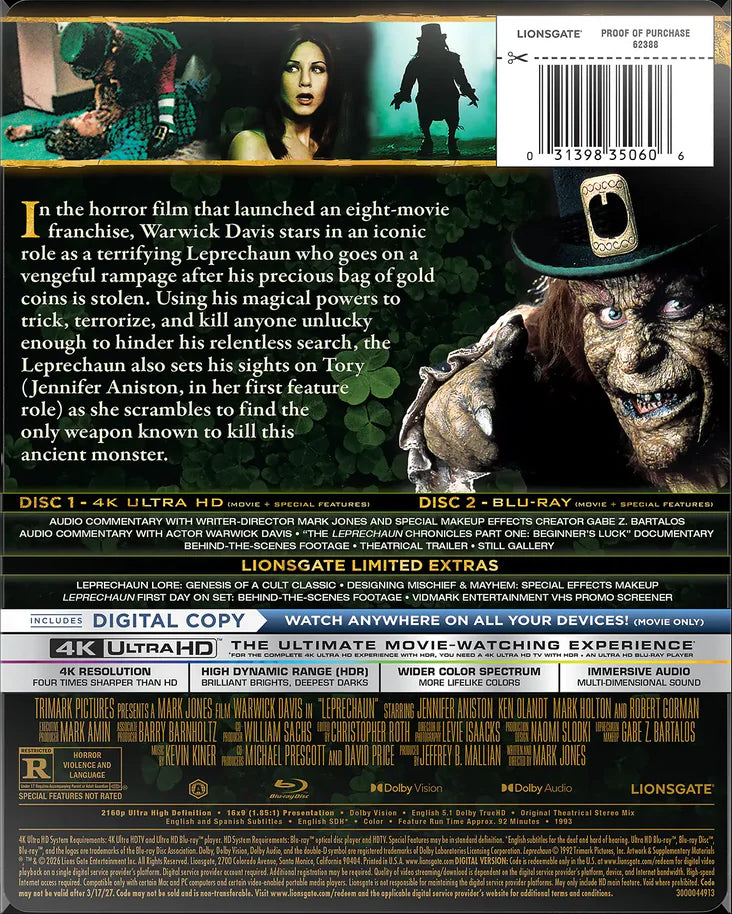 Leprechaun 4K SteelBook (1993)(Exclusive)