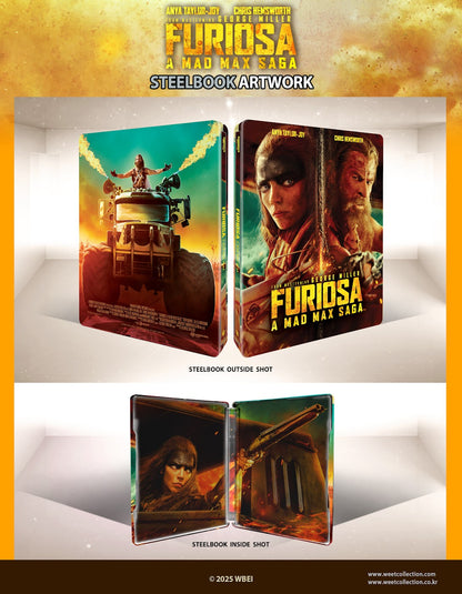Furiosa: A Mad Max Saga 4K Lenticular SteelBook - Black and Chrome Edition (WCE#29)(Korea)