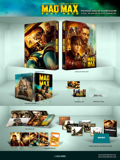 Mad Max: Fury Road 4K Lenticular SteelBook: Black and Chrome Edition (WCE#28)(Korea)
