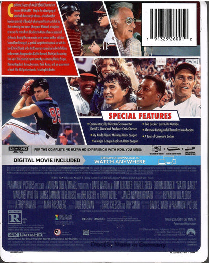 Major League 4K SteelBook: 35th Anniversary Edition (1989)