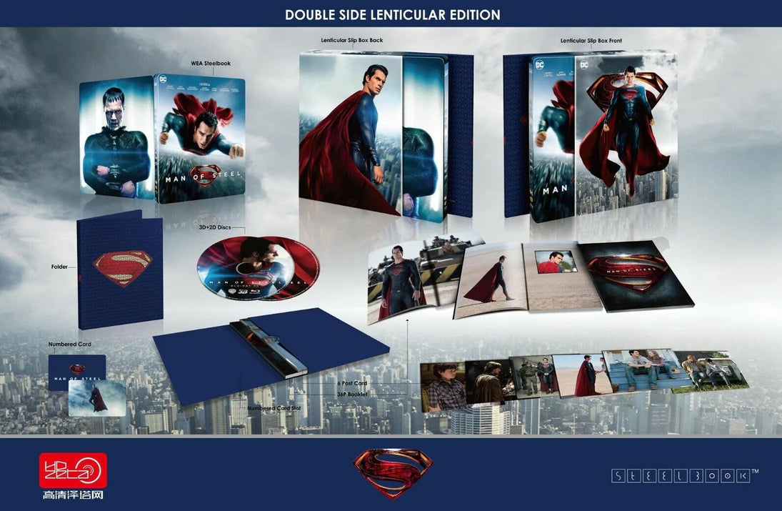 Man of Steel 3D Double Lenticular SteelBook (2013)(HDZeta Gold Label)(China)