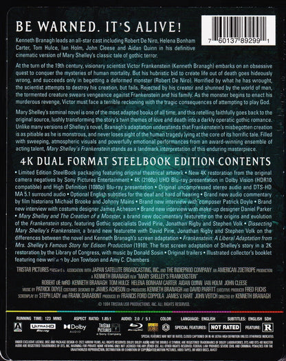 Mary Shelley's Frankenstein 4K SteelBook (1994)
