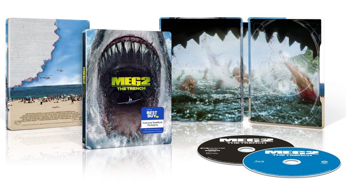 Meg 2: The Trench (Walmart Exclusive) (Steelbook Blu-ray + DVD + Digital  Copy)