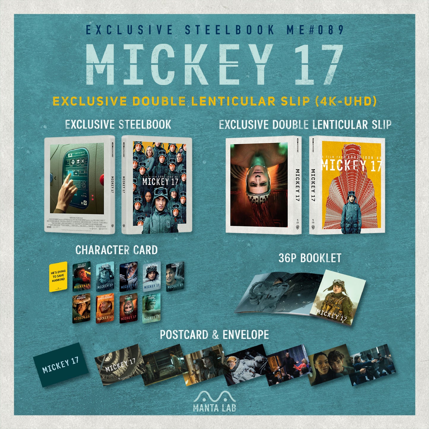 Mickey 17 4K Double Lenticular SteelBook (2025)(ME#89)(Hong Kong)