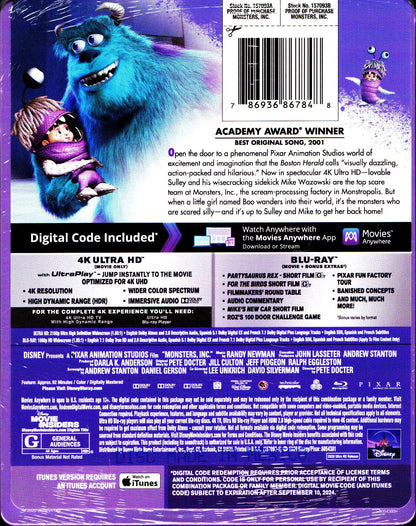 Monsters Inc. 4K SteelBook (Exclusive)