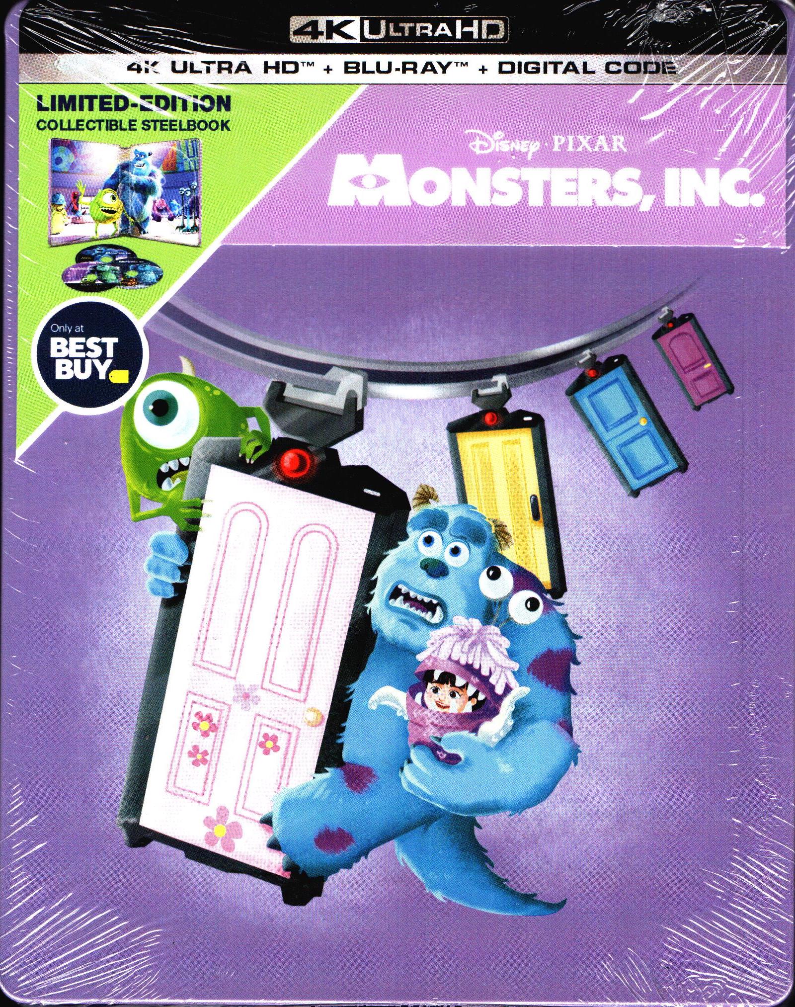 Disney Pixar Monsters Inc and Monsters University 4K store Steelbooks