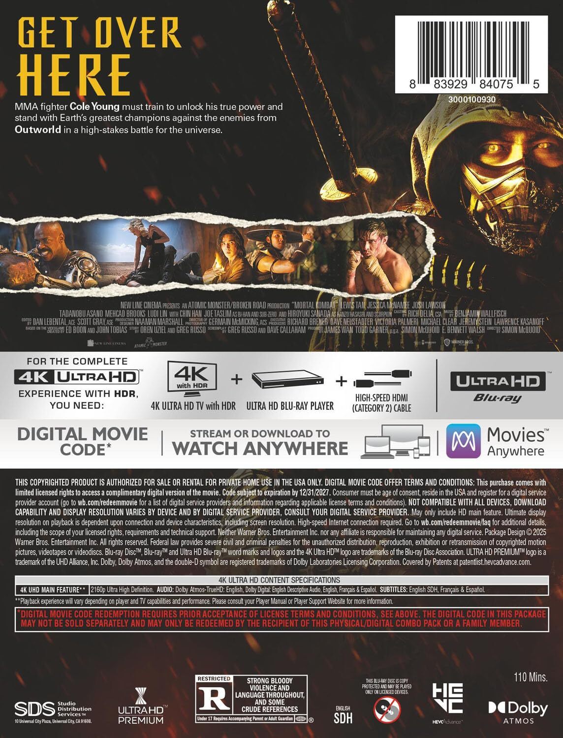 Mortal Kombat 4K SteelBook (2021)(Re-release)