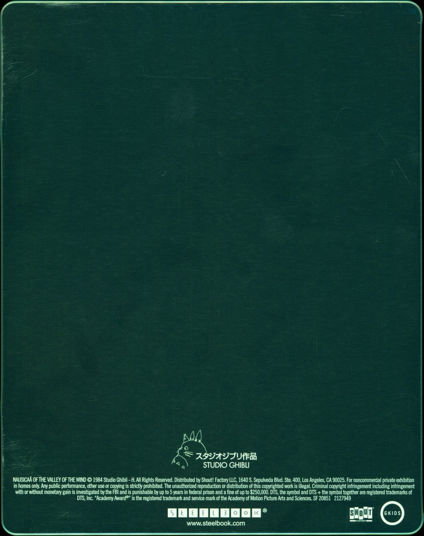 Nausicaa of the Valley of the Wind SteelBook: Studio Ghibli