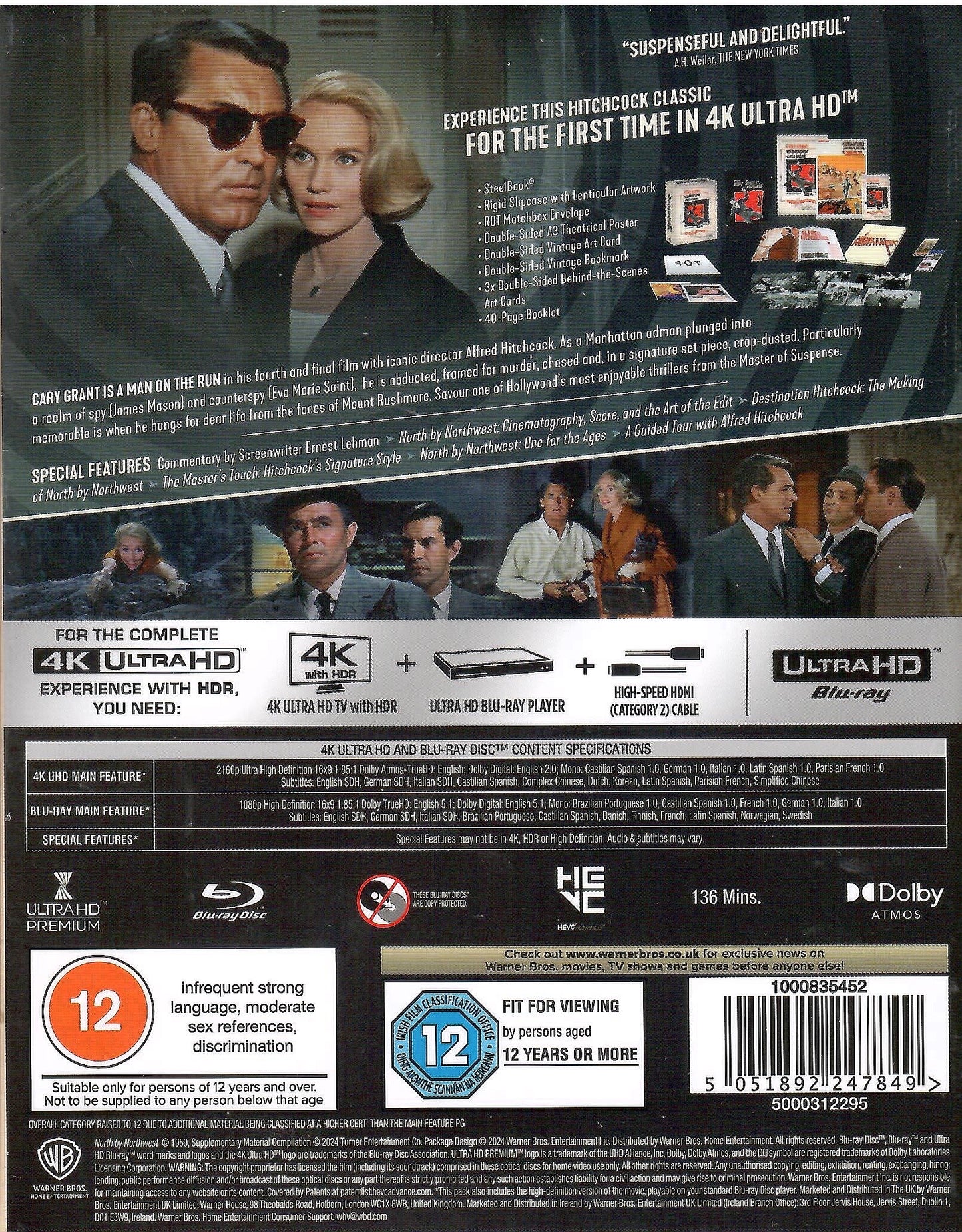 North by Northwest 4K XL Lenticular SteelBook: Ultimate Collector's Edition (UK)