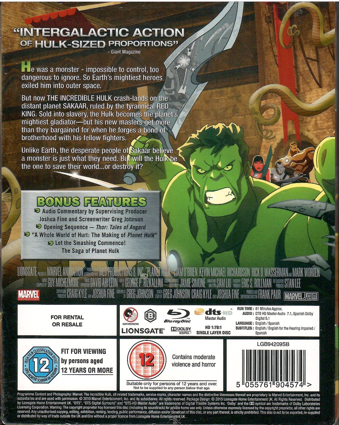 Planet Hulk SteelBook (UK)