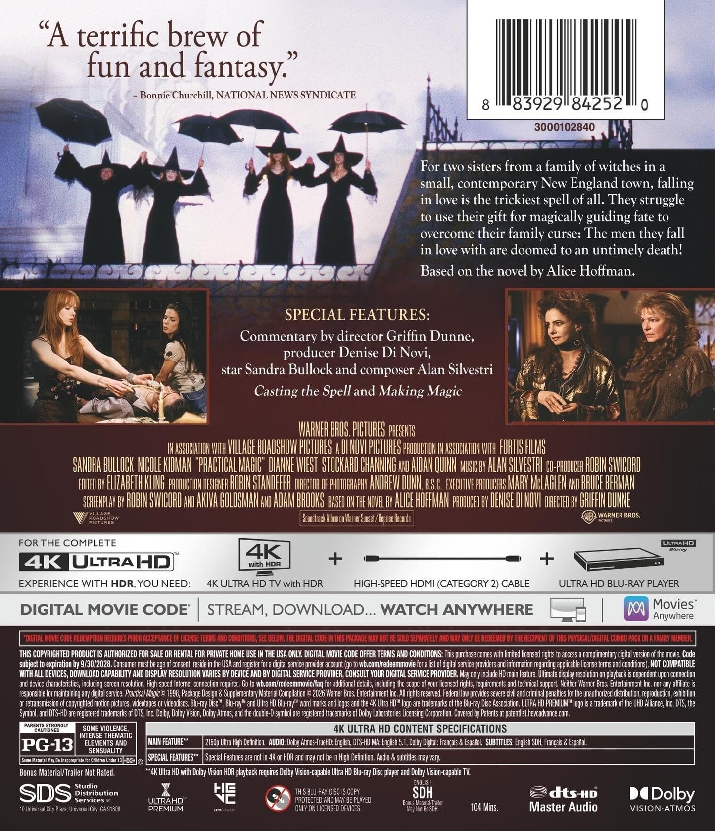 [Pre-Order] Practical Magic 4K SteelBook
