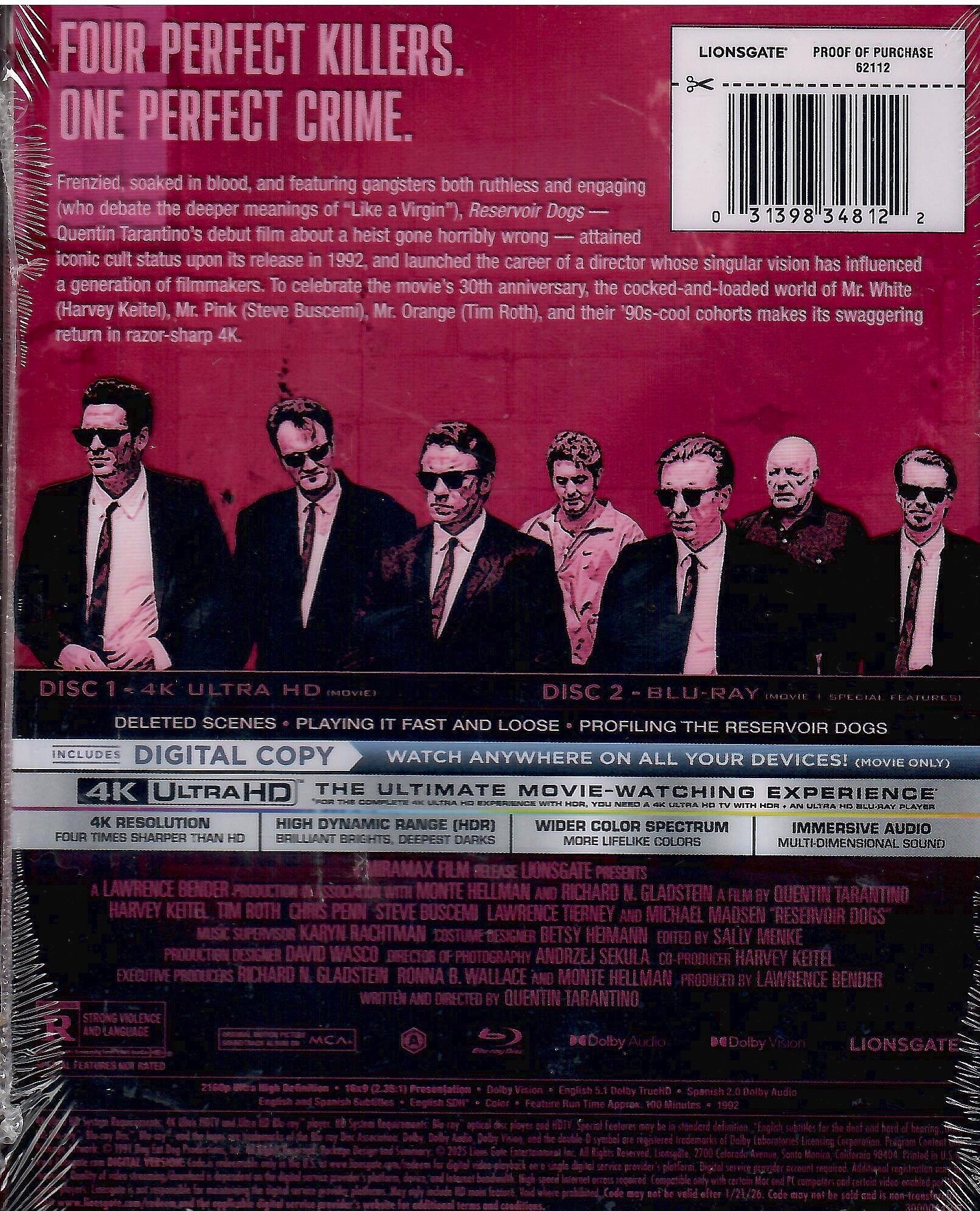 Reservoir Dogs 4K SteelBook: Pink Edition (Exclusive)