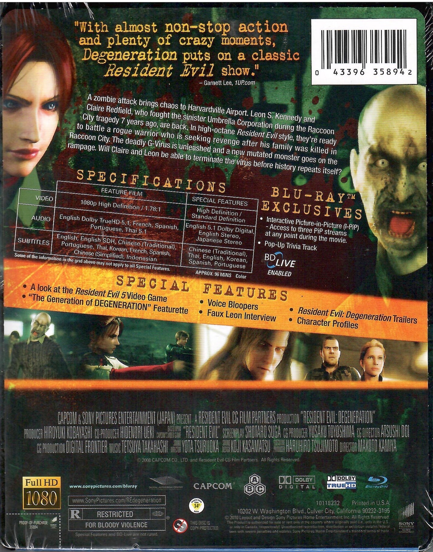 Resident Evil: Degeneration SteelBook (Exclusive)