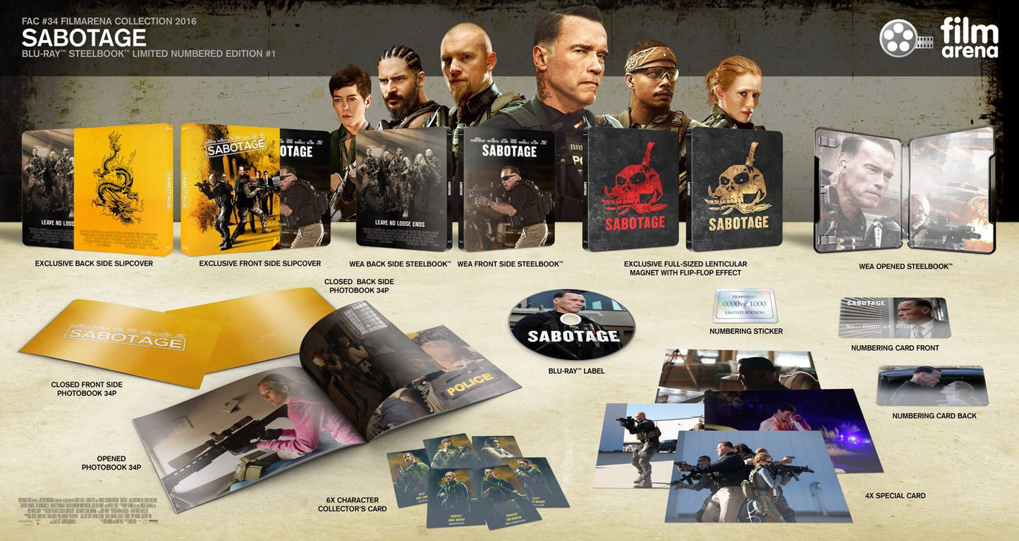 Sabotage 1-Click SteelBook (2014)(FAC#34)(Czech)
