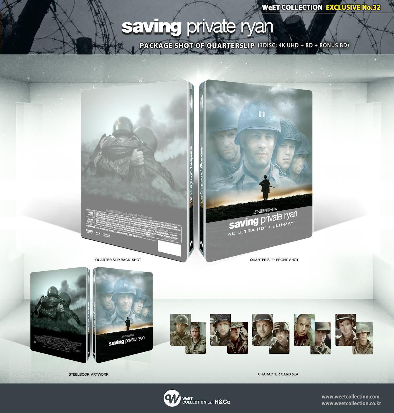 [Pre-Order] Saving Private Ryan 4K 1/4 Slip SteelBook (WCE#32)(Korea)