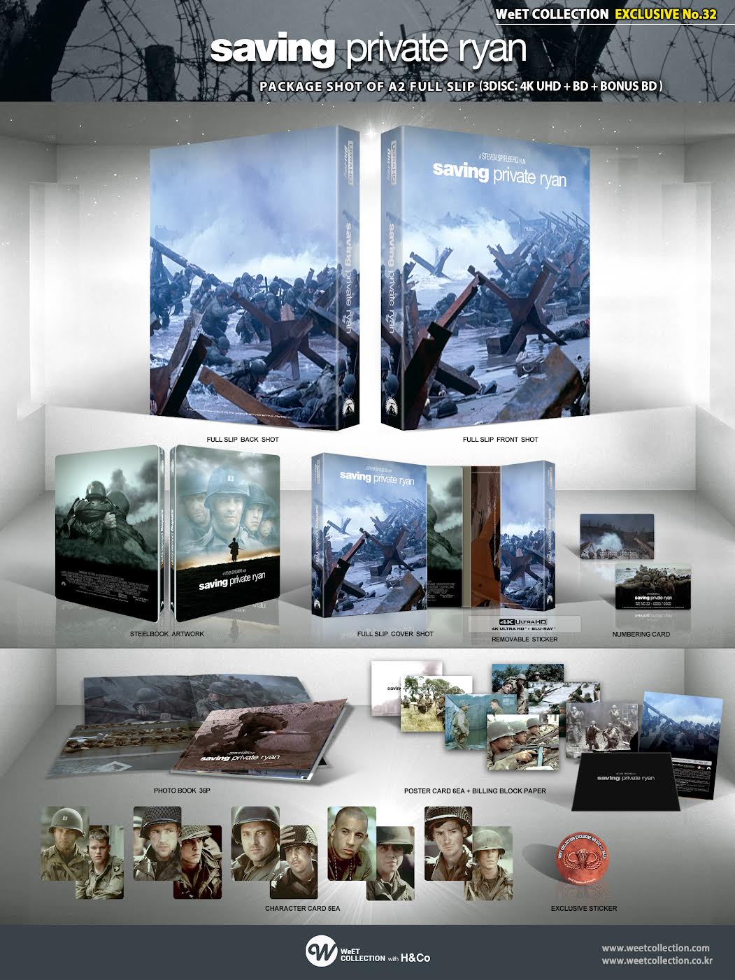 [Pre-Order] Saving Private Ryan 4K Full Slip A2 SteelBook (WCE#32)(Korea)