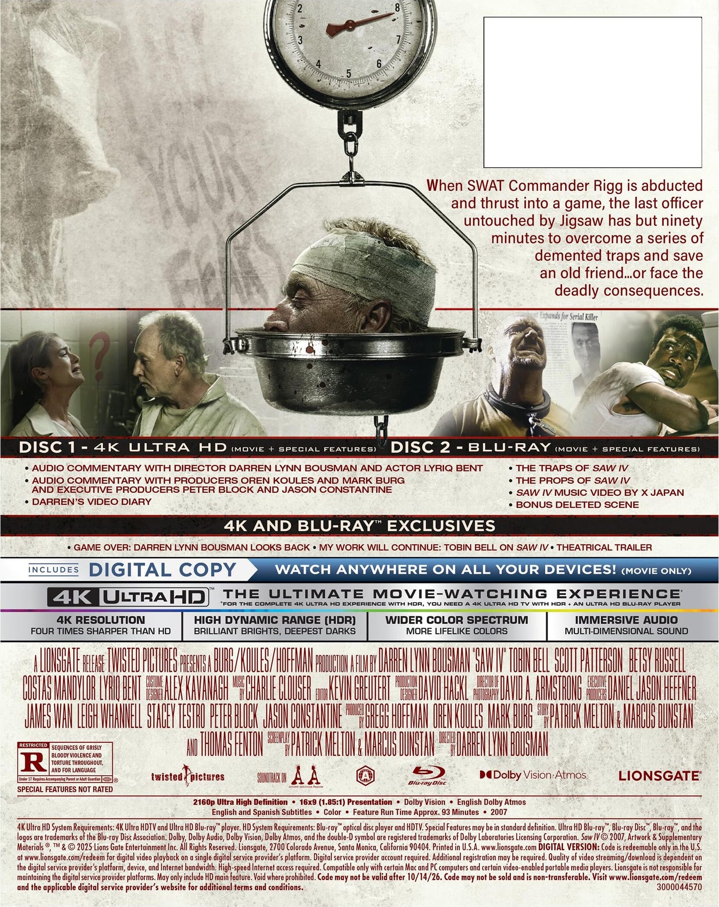 Saw IV 4K SteelBook (2007)(Exclusive)