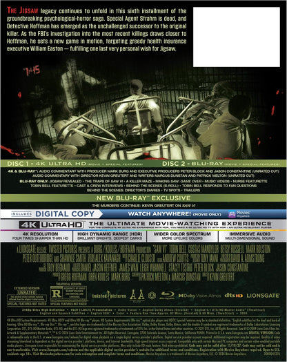[Pre-Order] Saw VI 4K SteelBook - Unrated (2009)(Exclusive)