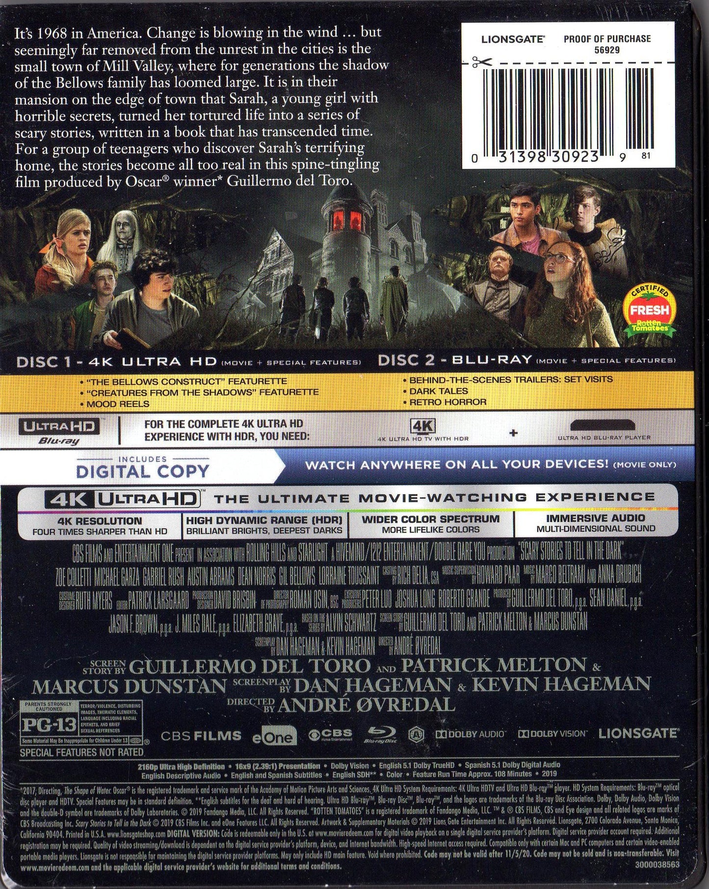 Scary Stories to Tell in the Dark 4K SteelBook (Exclusive)