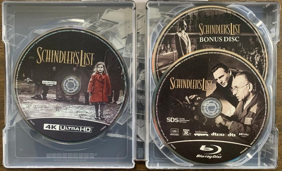 SCHINDLER'S LIST Steelbook (4K + Blu-ray outlet + Digital) {OOP}