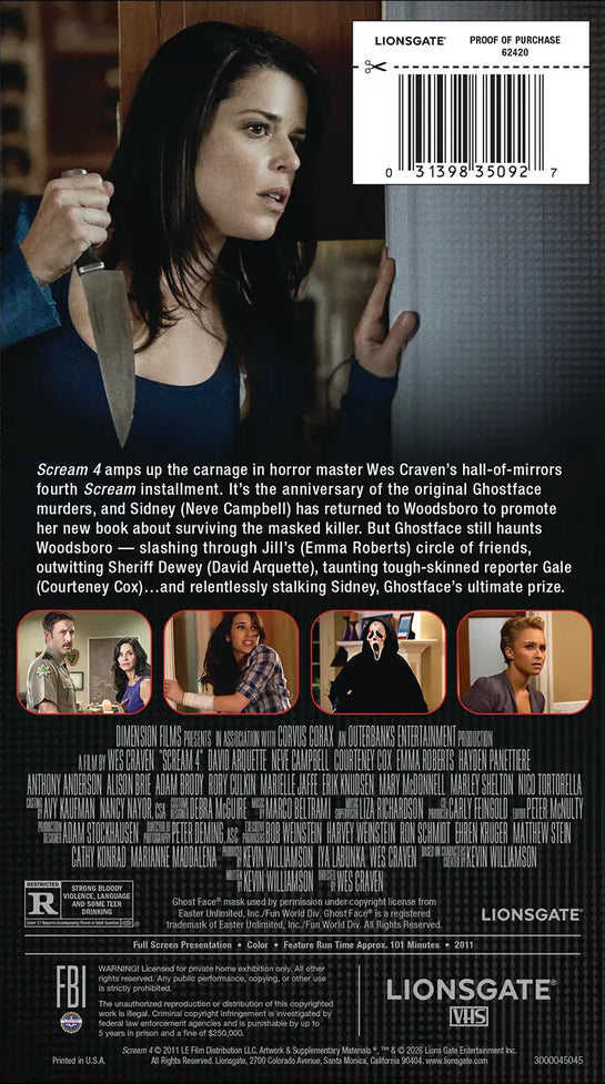 Scream 4 VHS: Be Kind, Rewind Edition (2011)(Exclusive)