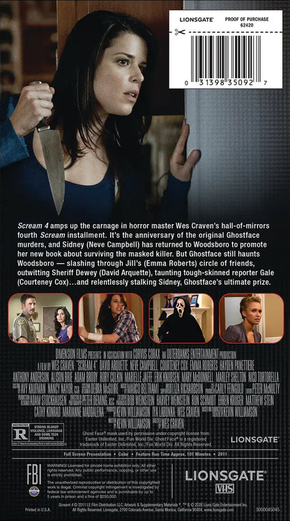 Scream 4 VHS: Be Kind, Rewind Edition (2011)(Exclusive)