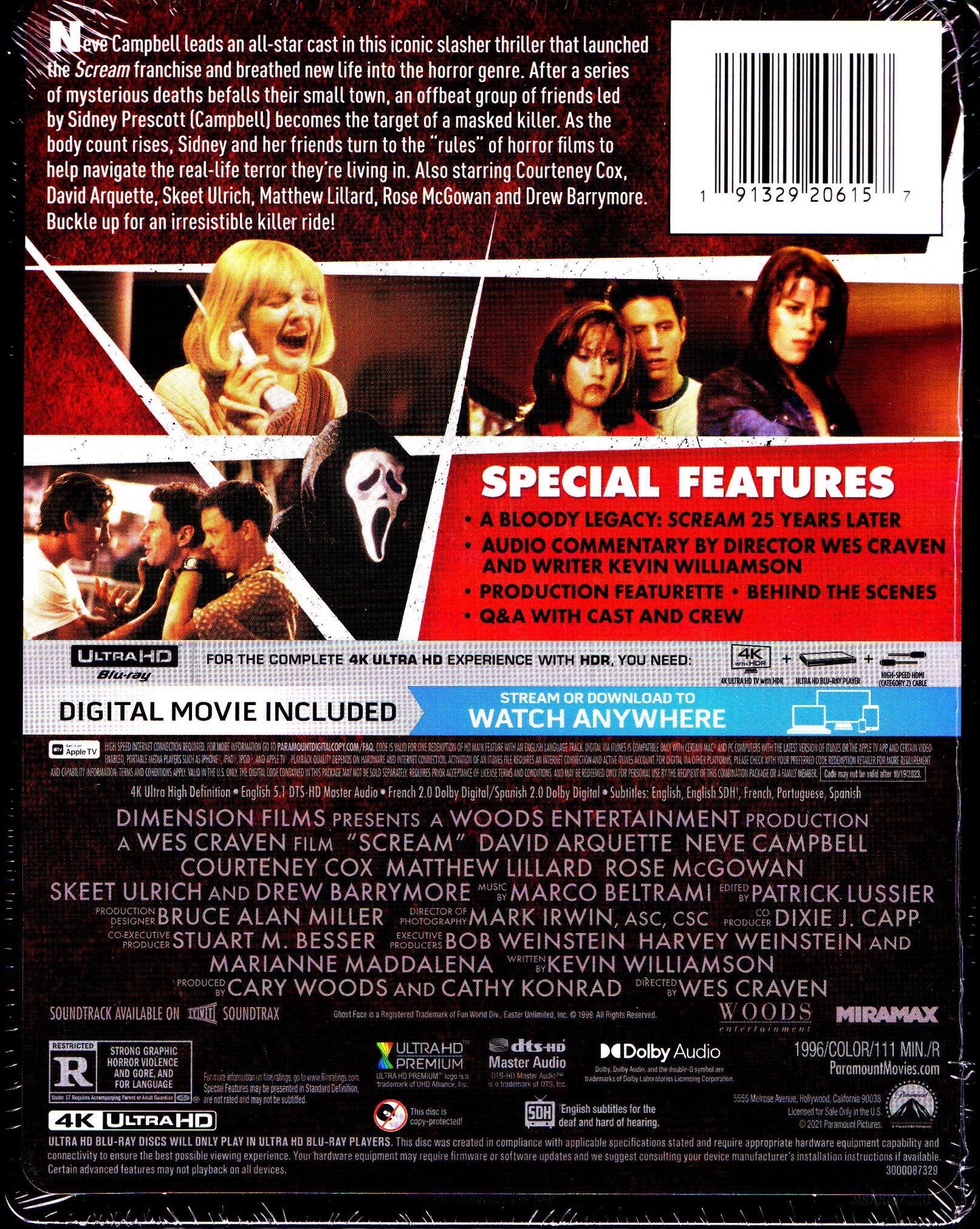 Scream 4K SteelBook: 25th Anniversary Edition (1996)