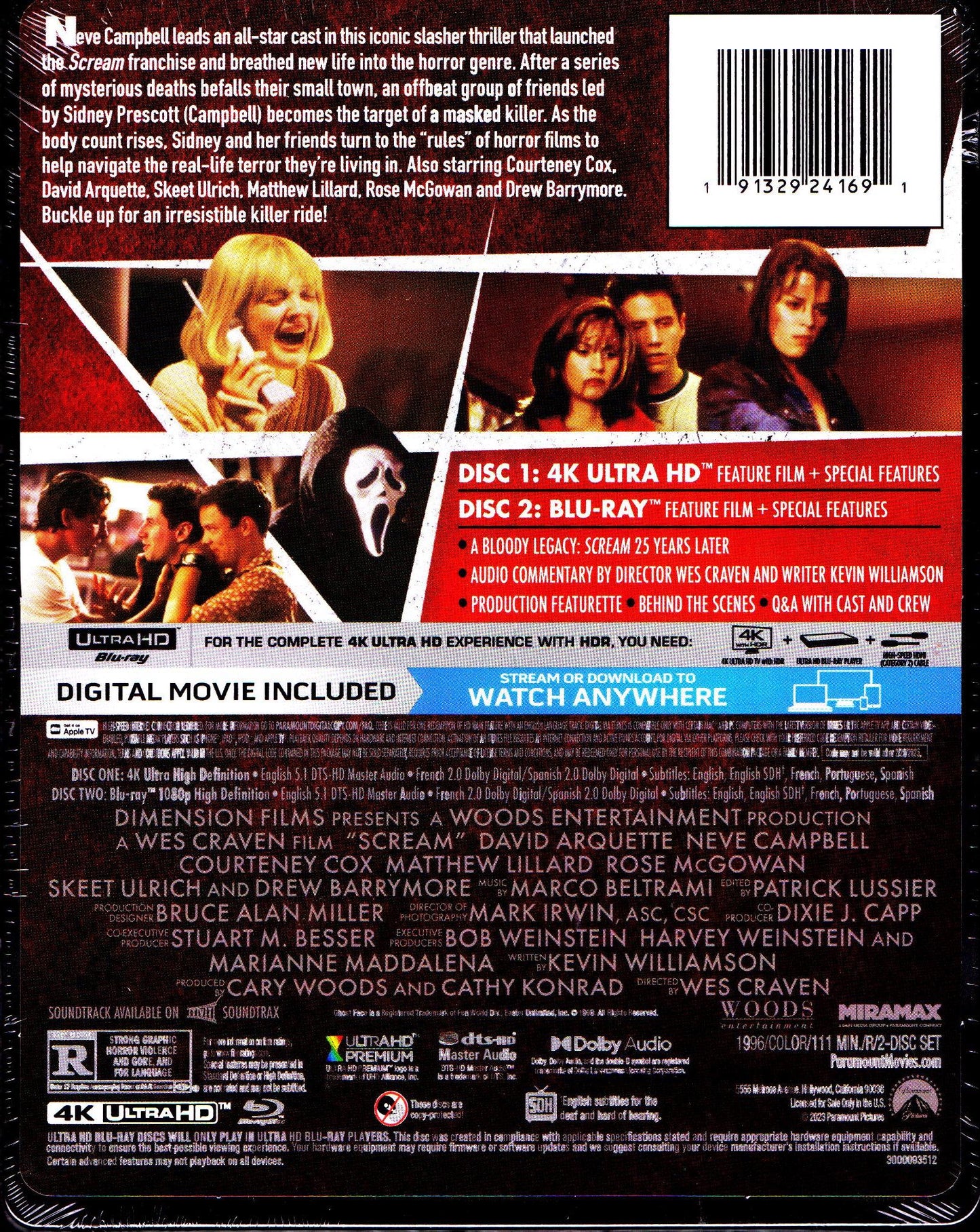 Scream 4K SteelBook (1996)(Re-release)