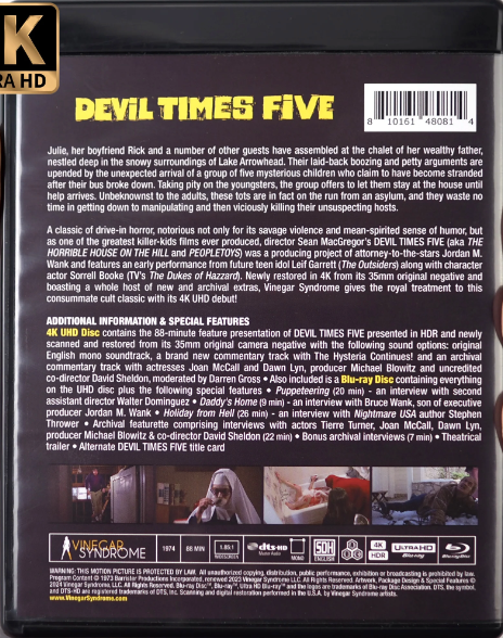 Devil Times Five 4K: Limited Edition (VS-475)(Exclusive)