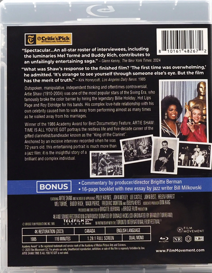 Artie Shaw: Time Is All You've Got - Limited Edition (FMC-011)(Exclusive)*
