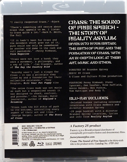 Crass: The Sound of Free Speech - The Story of Reality Asylum - Limited Edition (FTF-161)(Exclusive)*
